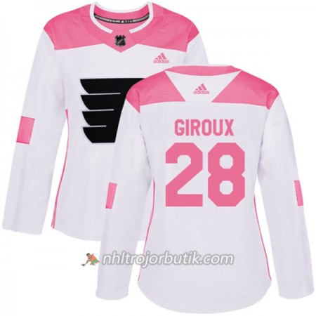 Dame Ishockey Philadelphia Flyers Tröja Claude Giroux 28 Adidas 2017-2018 Vit Rosa Fashion Authentic Dame Ishockey Philadelphia Flyers Tröja Claude Giroux 28 Adidas 2017-2018 Vit Rosa Fashion Authentic